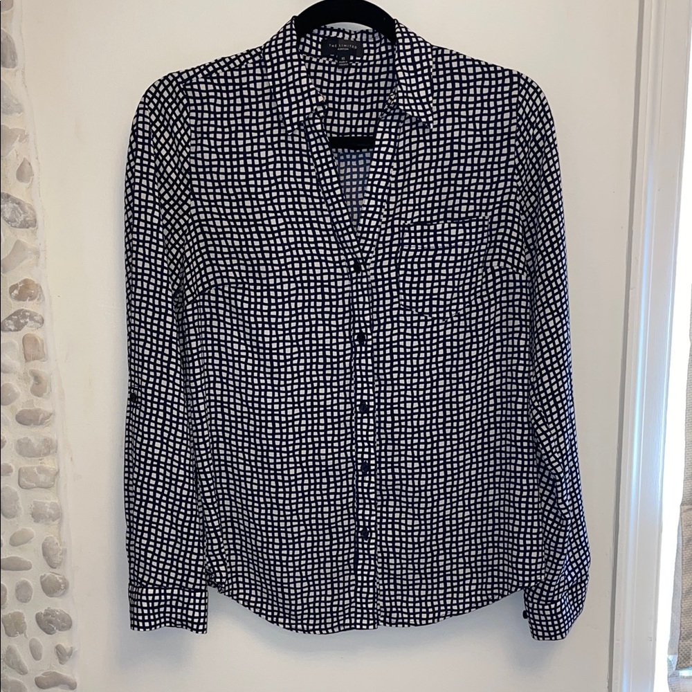 The Limited Black and White Grid Pattern Shirt